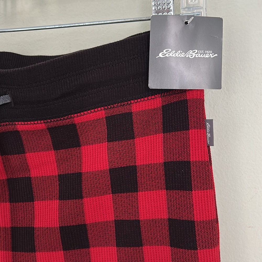 Eddie Bauer Scarlet and Black Plaid Sleep Pants - Picture 5 of 8